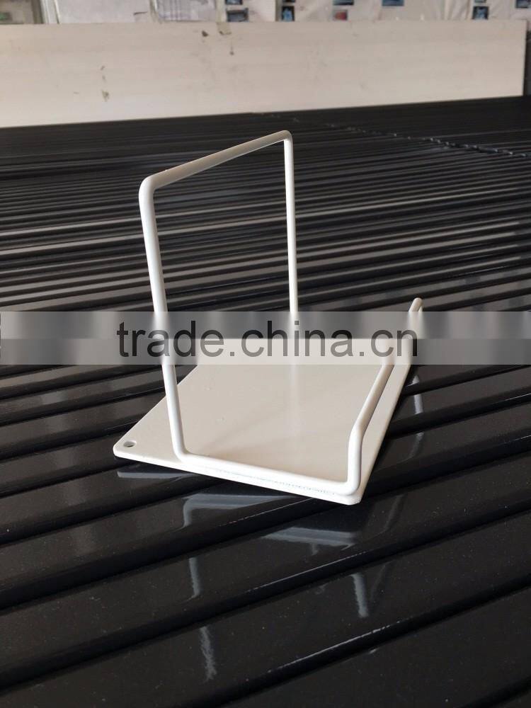 Powder Coating White Counter top Book Store Display Shelves