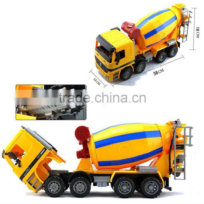 newest free wheel plastic concrete mixer truck toy for sale
