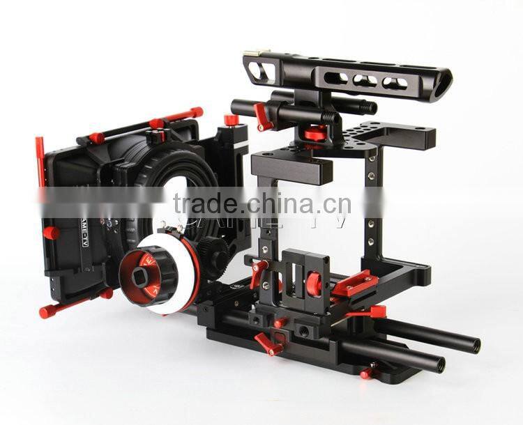 CAME-TV DSLR Cage W/ Hand Grip For GH4 & S ONY A7s & 5D Mark III