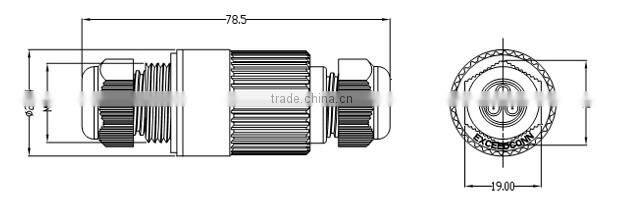 Yuyao Sineyi silicone rubber welding EC02681-0124-BF2PIN 250V 15A waterproof automotive wire connectors