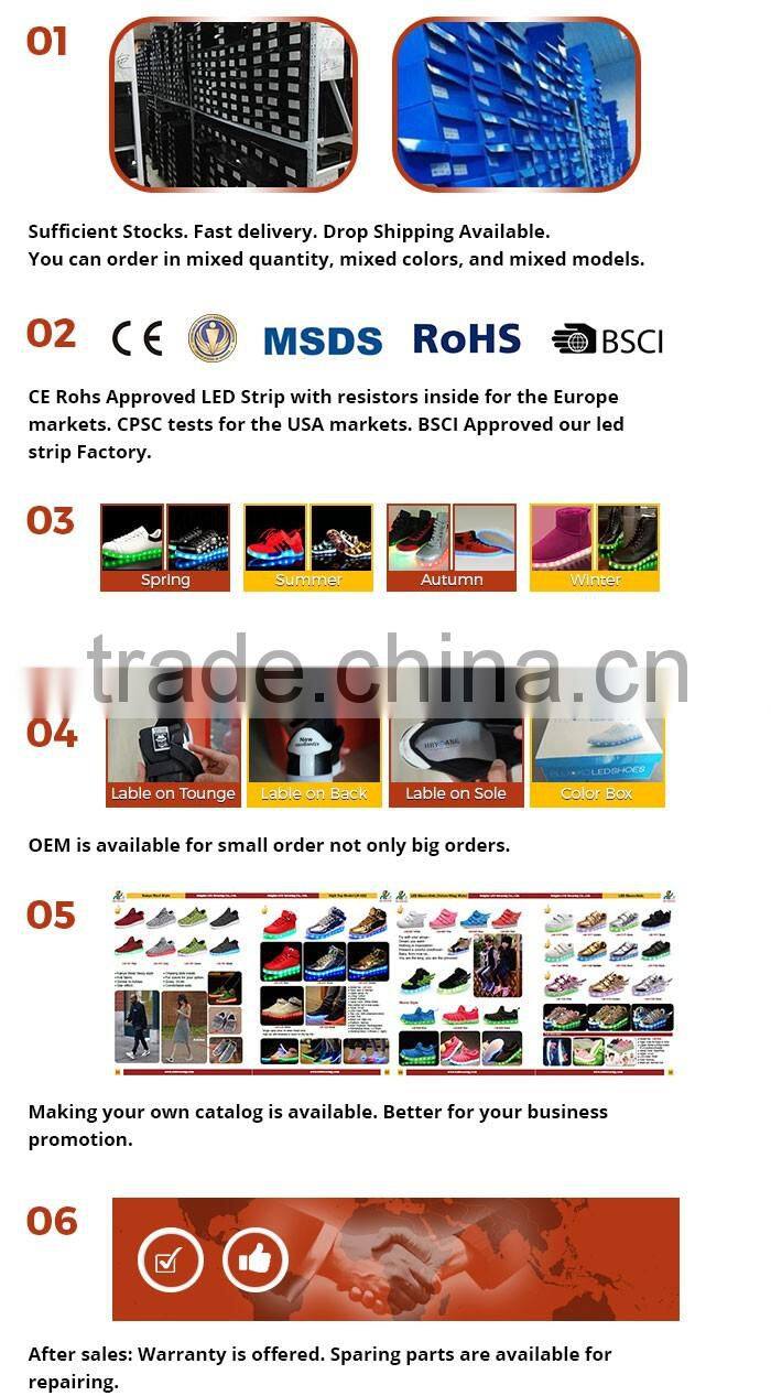 mesh led schuhe oem low moq customized footwear woman mens luminous led light up shoes