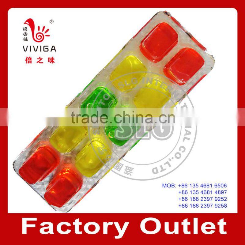 Fruity colorful jelly cup candy