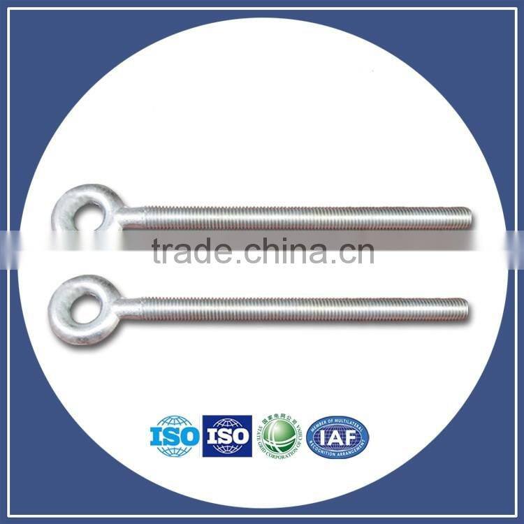 Ring eye bolts Carbon Steel Pigtail eye bolts with nuts galvanized double eye bolts