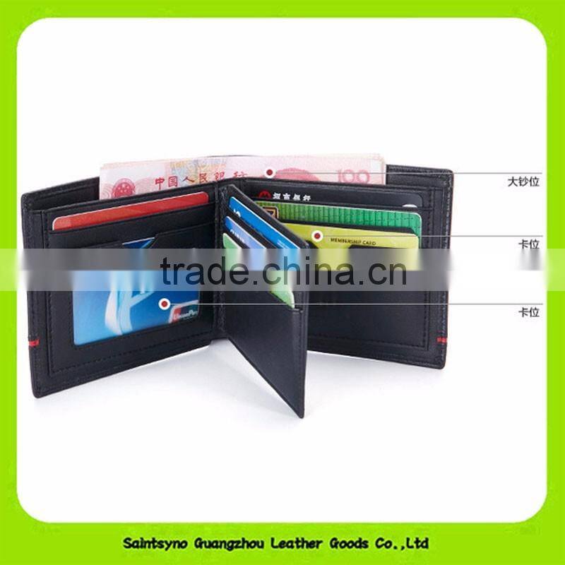16418 Made in China genuine cow leather men wallet