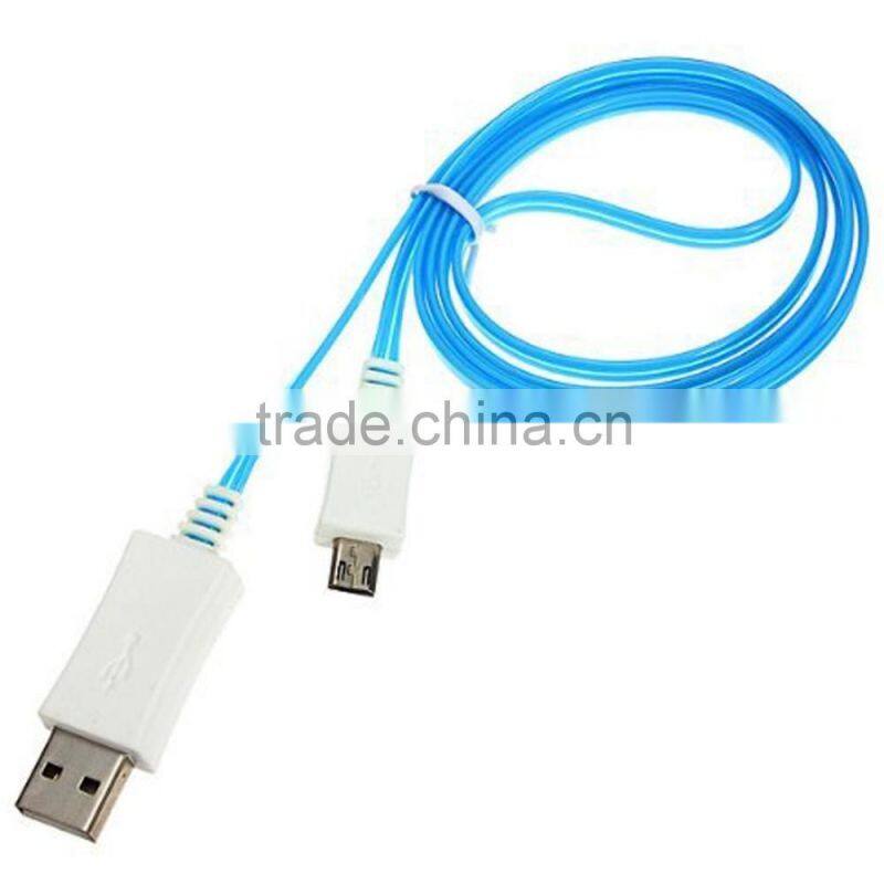 2 in 1 wire data power Micro USB led light cable