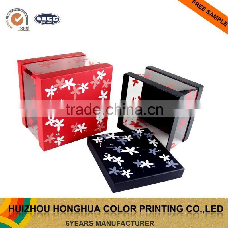 Gift Box Manufacturer Cardboard Storage Box Packaging Box with PVC Window for Valentine's Day