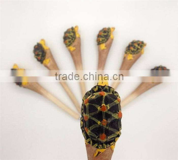 Top quality lifelike turtle design carved animal wooden pen