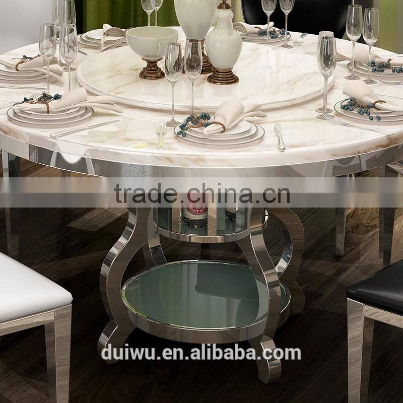 High quality modern bali 8 seater perfect round rotating dining table