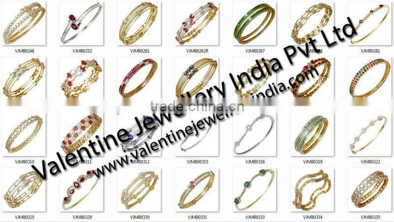 Indian designer half bangle, Diamond gold half bangle, Pretty party wear pearl studded half bangle