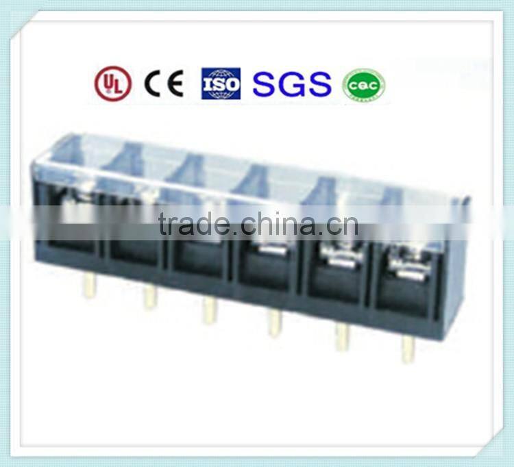 PCB Barrier Curve Terminal Block with Transparent Cover KDT75W 600V 40A 13mm Pitch