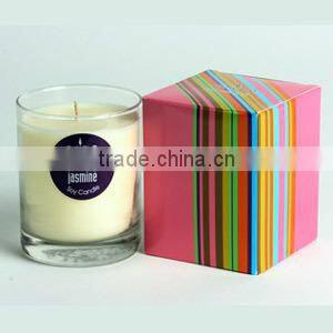 Unique scened birthday candles in glass jar with gift box