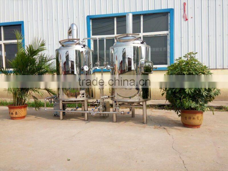 steam heating microbrewery 1000l with 304 stainless steel 2000l conical fermenter
