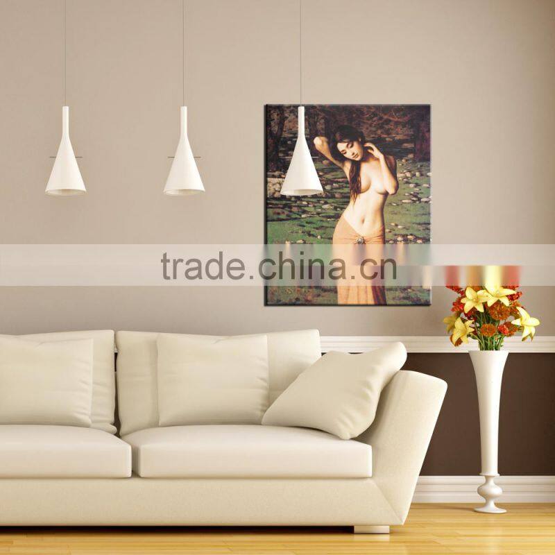 Chinese beautiful sexy nude watercolor painting