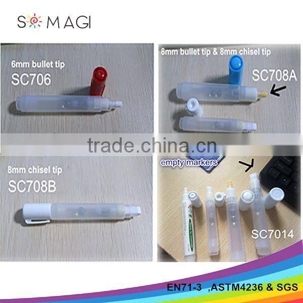 6 mm nib refillable marker pen