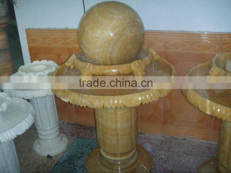 Marble stone ball with water fountain bases decorative for garden