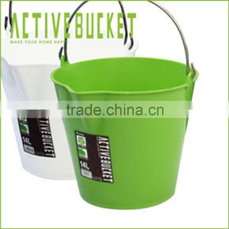 Various sizes of open top trash containers with casters and handle