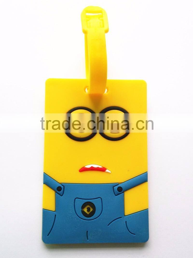 China Manufacture PVC Custom Shaped Luggage Tag Wholesale Cute Airlines Bag Tags