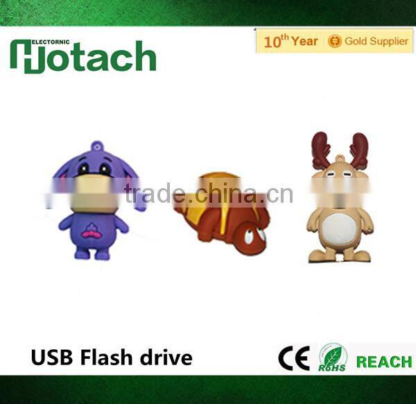 Christmas gift pvc shark usb flash drive