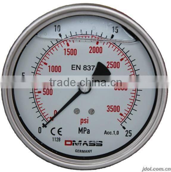 Electro contact pressure gauge with flange