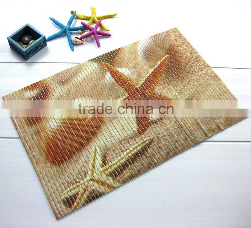 2015 new design pvc foam mat anti slip HD print bathroom mat