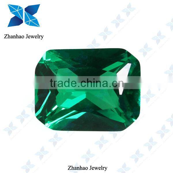 Wuzhou hot sale green octangle raw material spinel stone