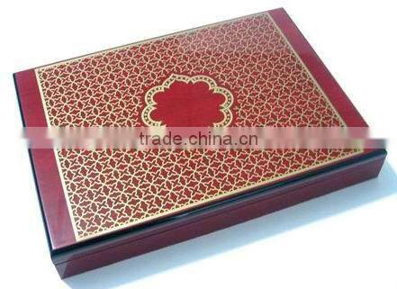 Guangzhou factory customized made-in-china decorative wooden boxes with lid(ZDW-075)