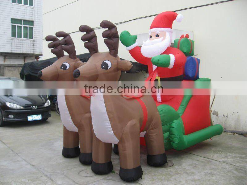 Deer Inflatable Christmas with red hand