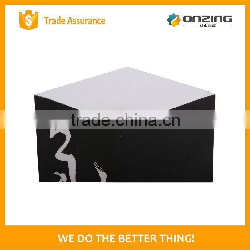 Non sticky woodfree paper logo printing cube notepad pen holder