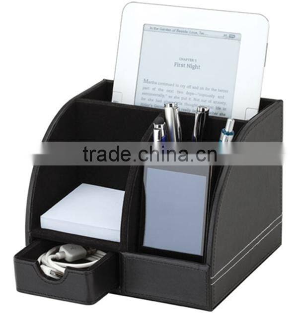 Boshiho Shenzhen Office Supplies PU Leather Desk Caddy