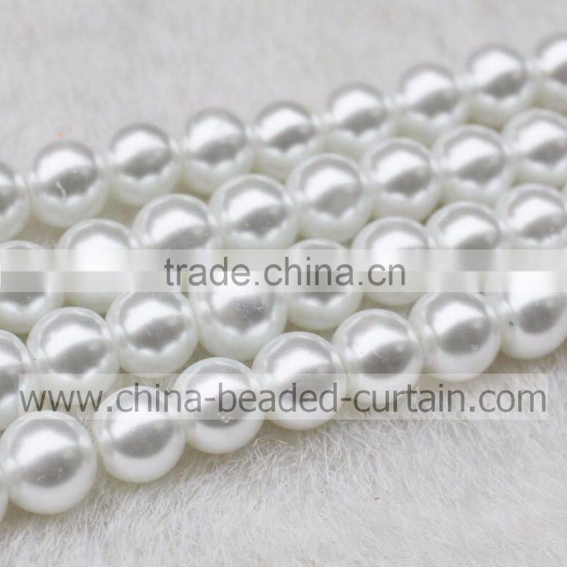 Wholesale 6MM White Color Pearl Round Beads Jewelry Accessories