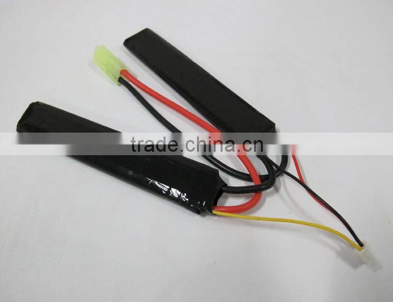 CNDHD 7.4V 20C 1000MAH 2in1 outdoor model lipo battery twin lithium battery