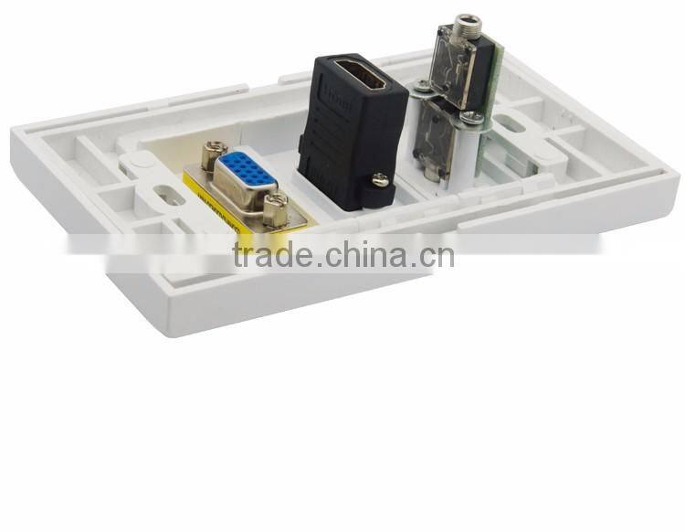 HDMI VGA 3.5MM Audio wall plate Support Customization