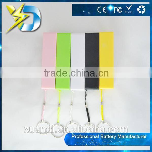 Easy carry 2600mah Rechargeable Portable Power Bank with Usb cable perfume power