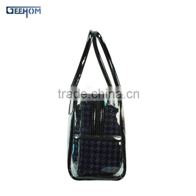 Clear pvc bag in bag handbag organizer
