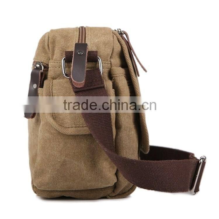 Top Quality Male Canvas Messenger Bag for Teenager