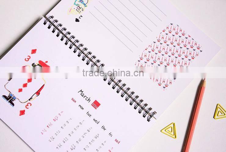 2016 Big Cute Desk Calendar Work Schedule/Custom Wholesale Table Standing Calendar
