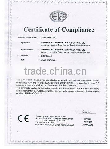 Using UV-resistant silicon , tempered glass ,60W Polycrystalline Solar Panels