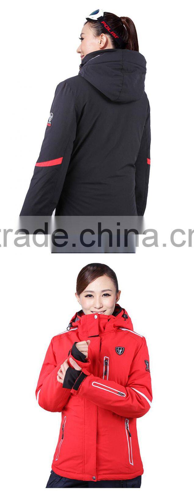 Manufacturer 2015 women fashion girls plus size ski jacket