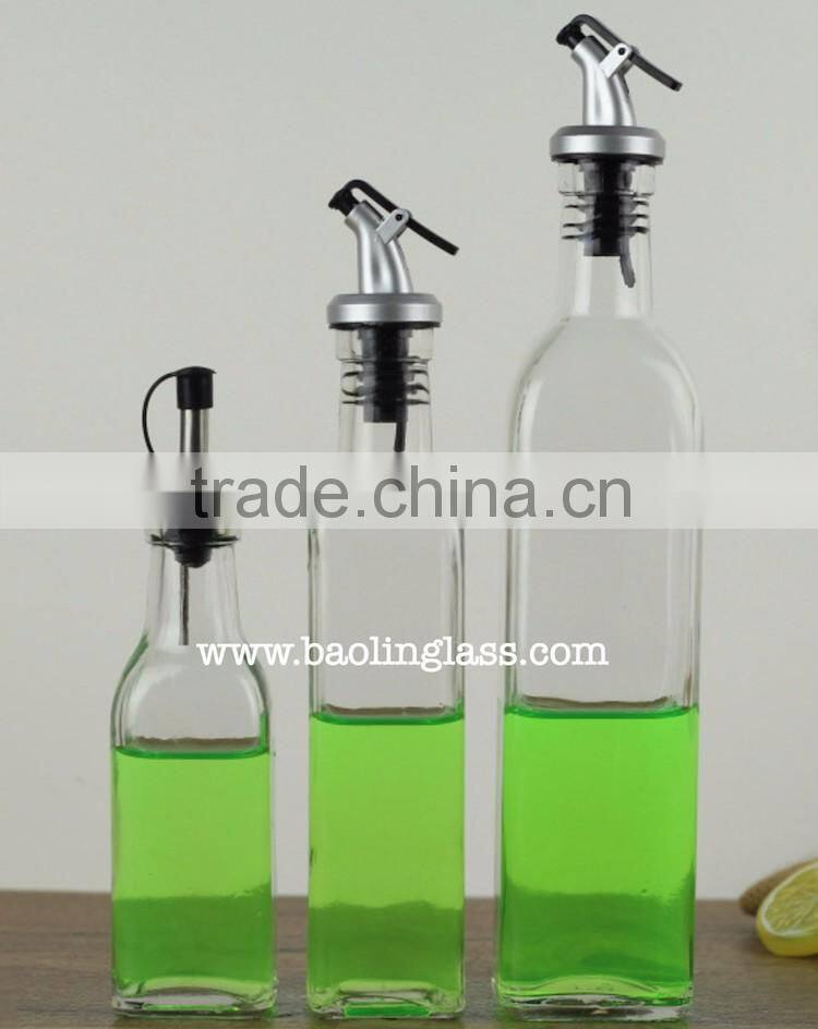 50ml small olive oil glass bottle with handle for kitchen