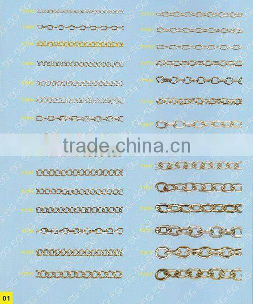metal accessories for handbags metal drag chain for suitcase T-1501-10*8*2mm