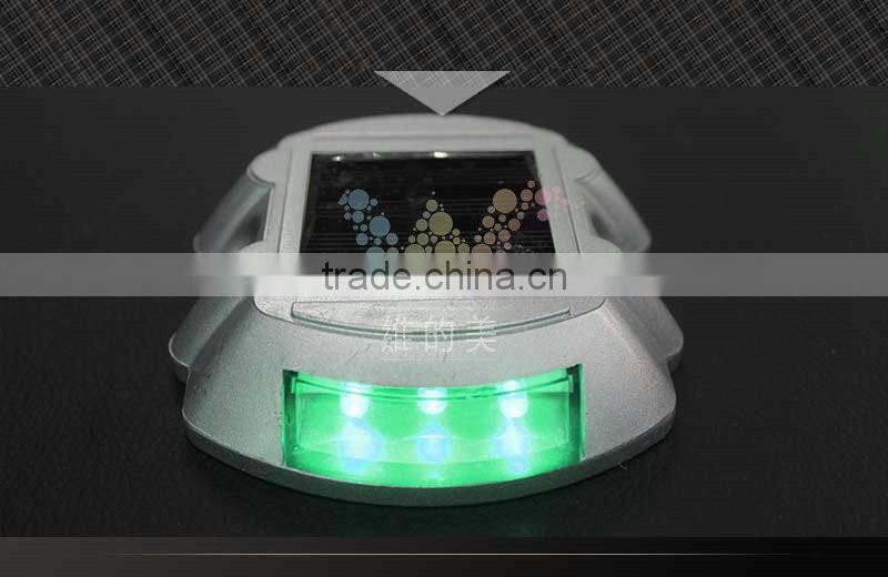 Factory price aluminum road markers 3M reflective green led road stud