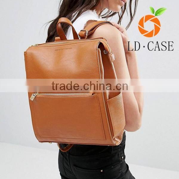 OEM factory custom high quality genuine leather women travel bag