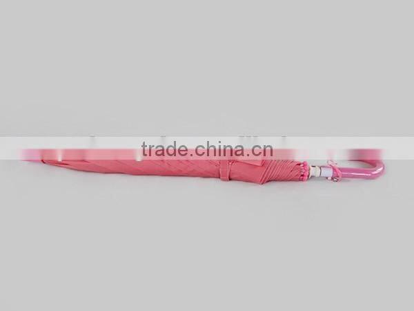 promotional solid pink color fiberglass kids umbrella