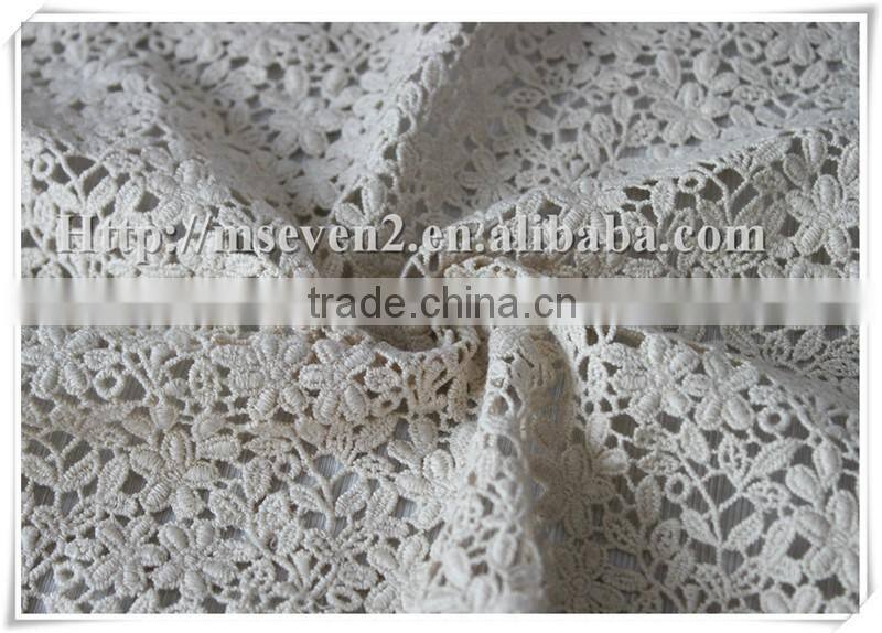 Fashion designer embroidered organic cotton garment fabric
