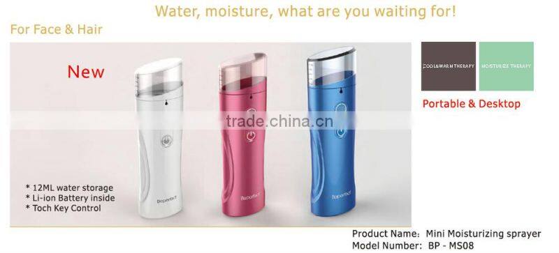 New Rechargeable home use portable mini face and hair steamer with USB cord accept brand OEM