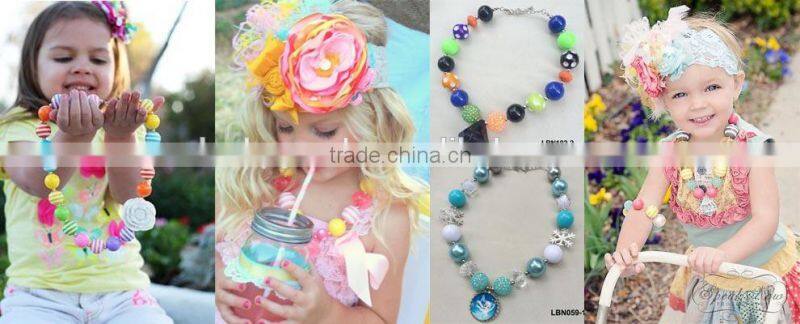 wholesale birthday chunky bead bracelet for little girl