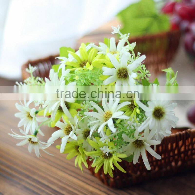 LF438 hotel restaurant decoration artificial plastic mini daisy plant in different colors