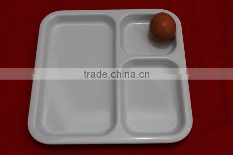 Malaysia Made Melamine Three Compartment Food Plate