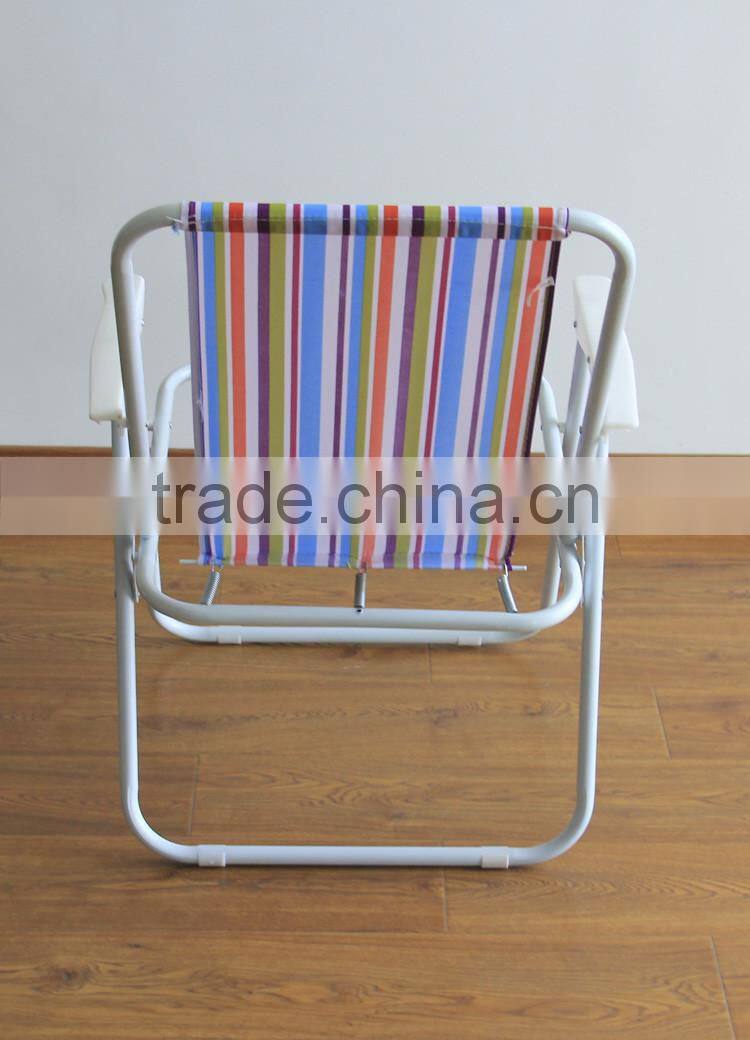 HOT SELL METAL COLOR STRIPE OUTDOOR FOLDING CHAIR