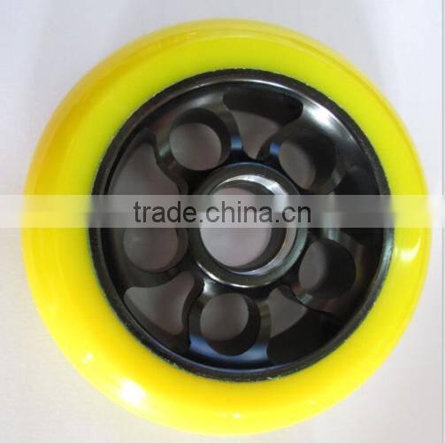 100*24mm, colorful PU wheels, aluminum hub wheels, roller skate wheels